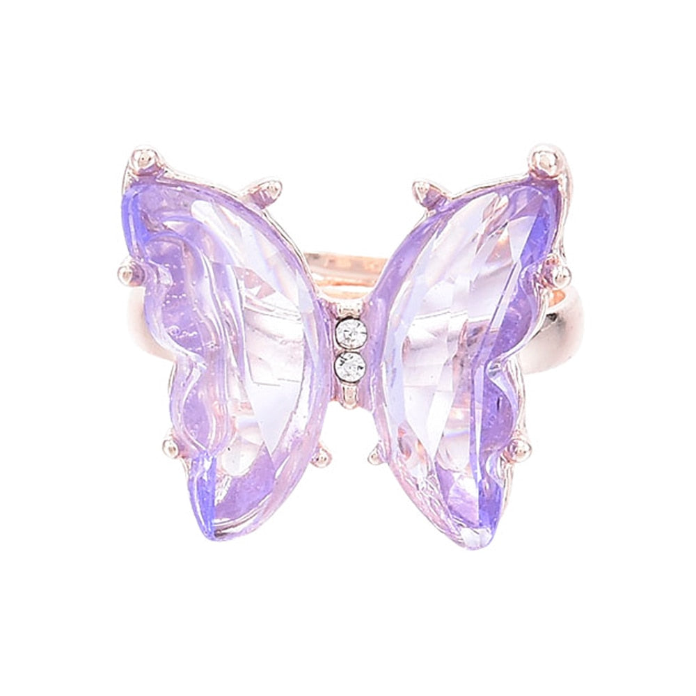 Bague papillon ajustable