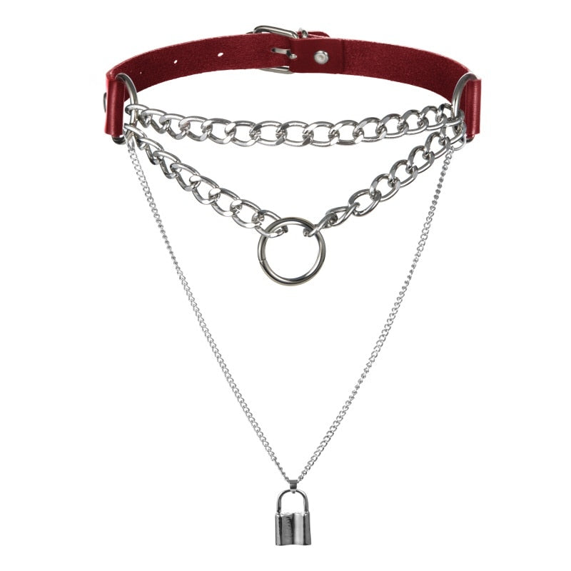 Collier style punk