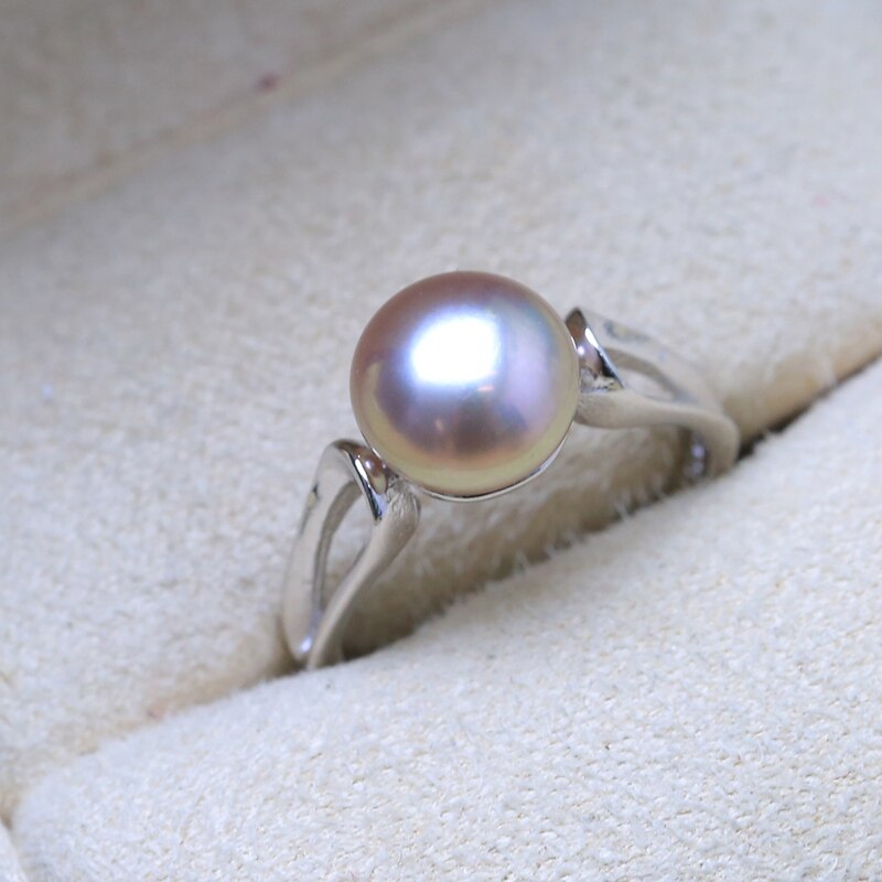 Bague en argent perle naturelle