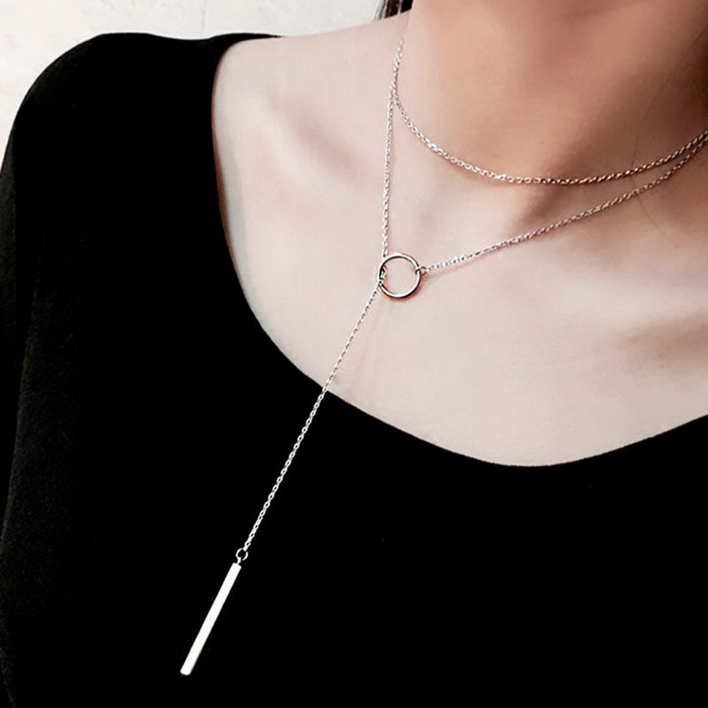 Collier vintage minimaliste en argent