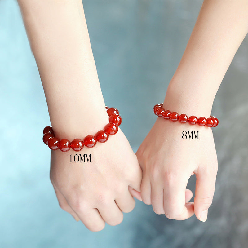 Trendy Carnelian Beads Bracelet