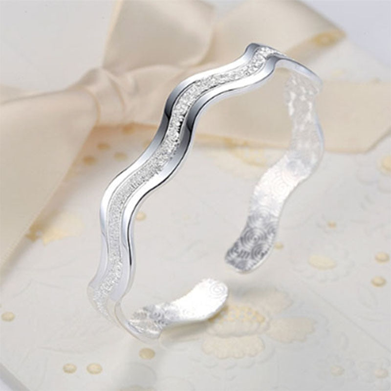 Bracelet "vague" en argent