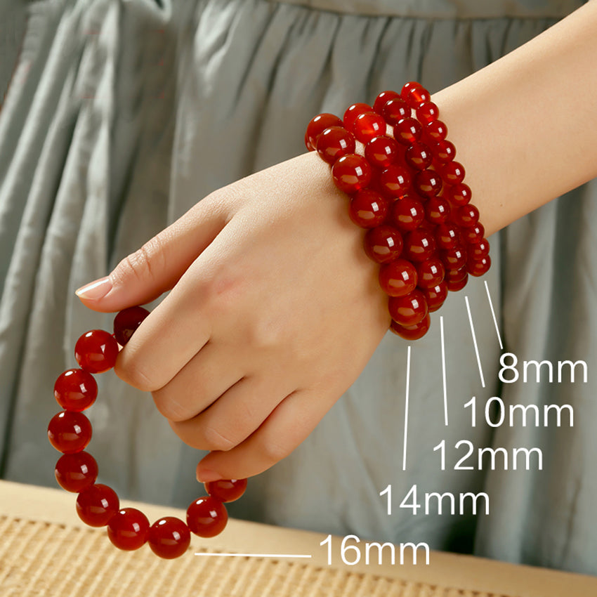 Trendy Carnelian Beads Bracelet