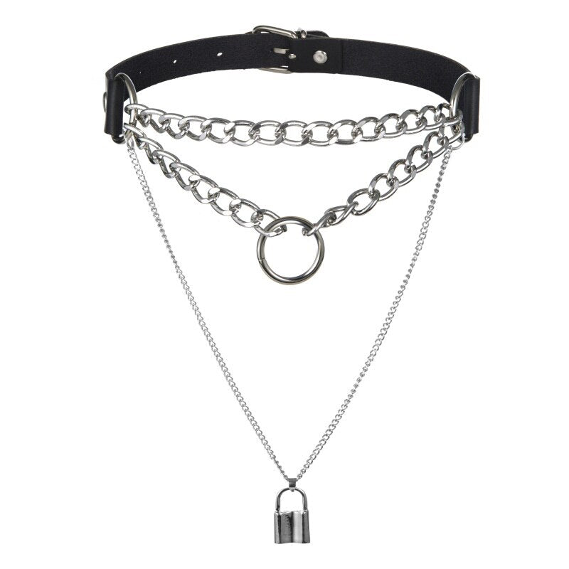 Collier style punk