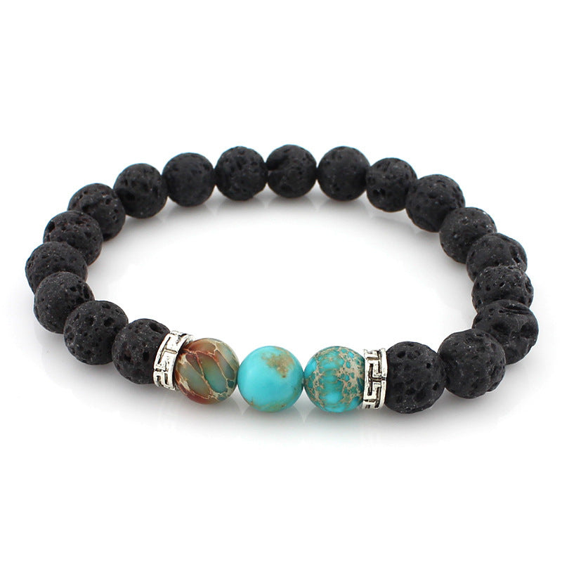 8 mm Lava Stone Beads Bracelet for Ladies