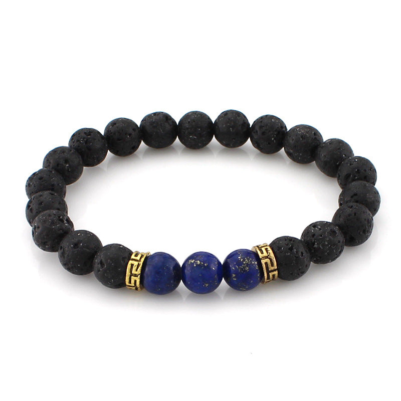 8 mm Lava Stone Beads Bracelet for Ladies