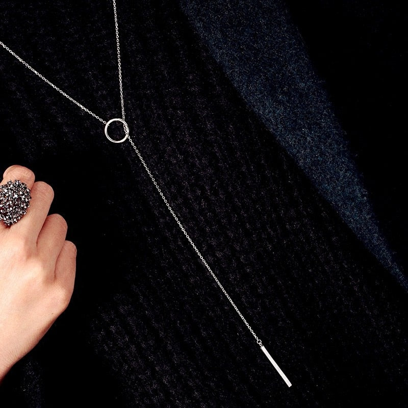Collier vintage minimaliste en argent