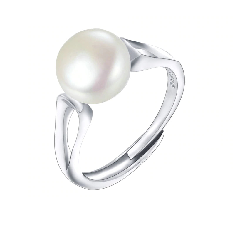 Bague en argent perle naturelle