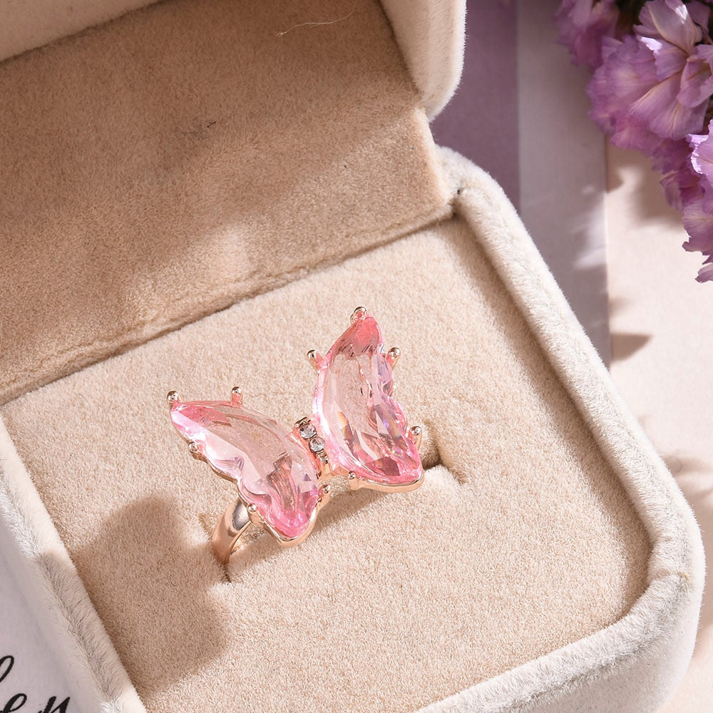 Bague papillon ajustable