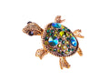 Jolie broche tortue en crystal