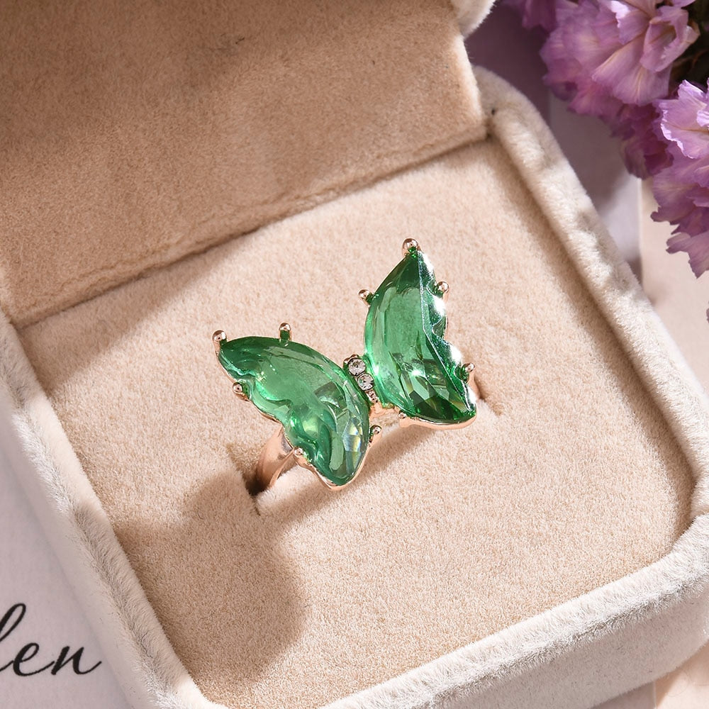 Bague papillon ajustable