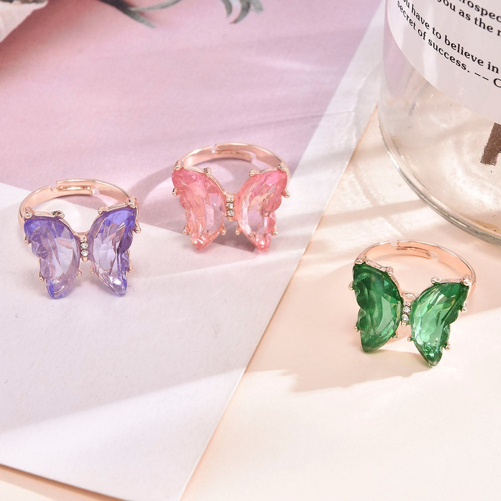 Bague papillon ajustable