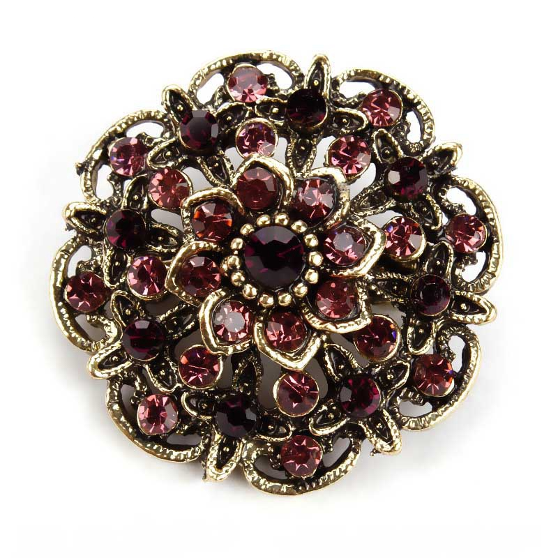 Broche vintage fleurie