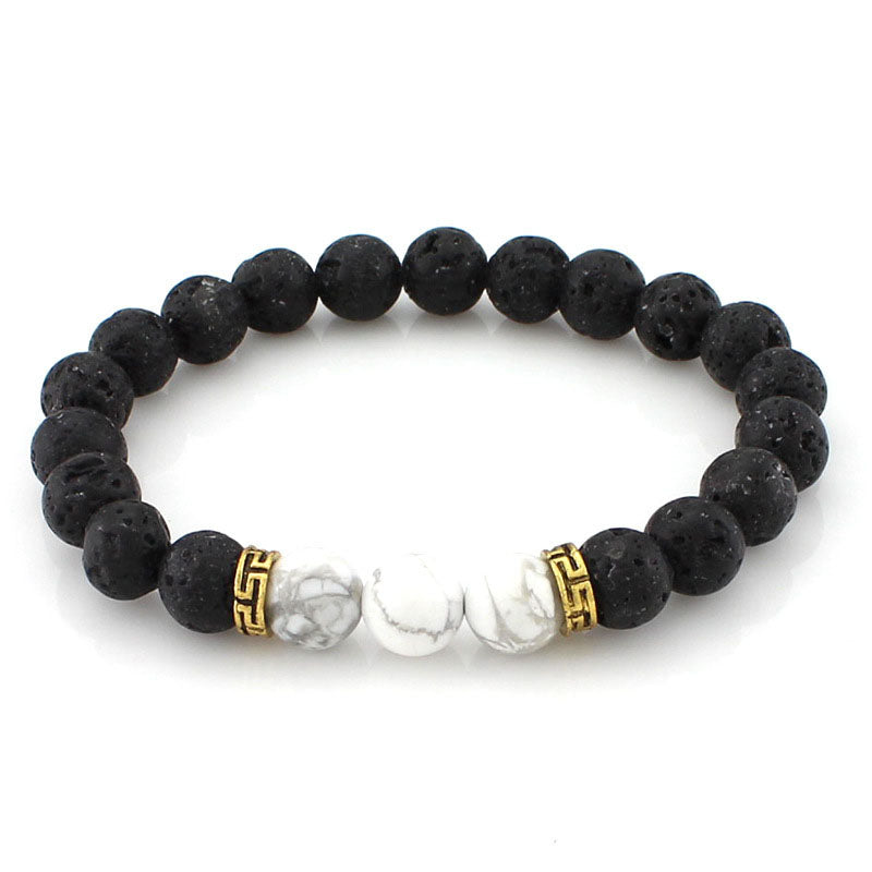 8 mm Lava Stone Beads Bracelet for Ladies