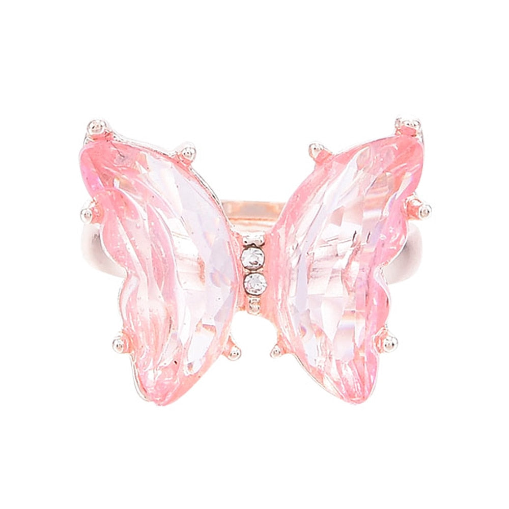 Bague papillon ajustable