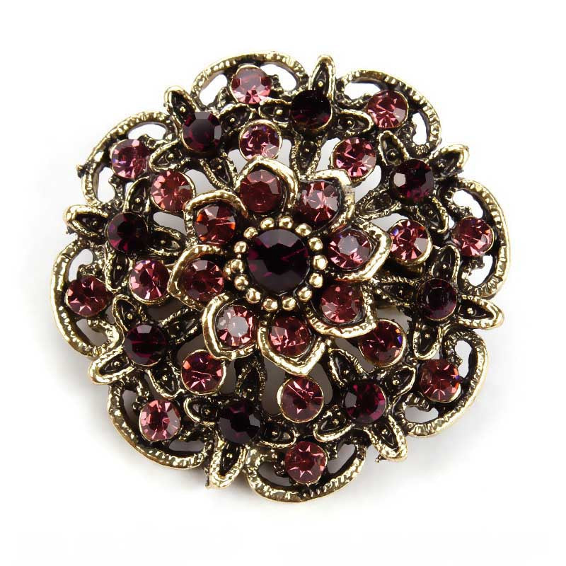 Broche vintage fleurie