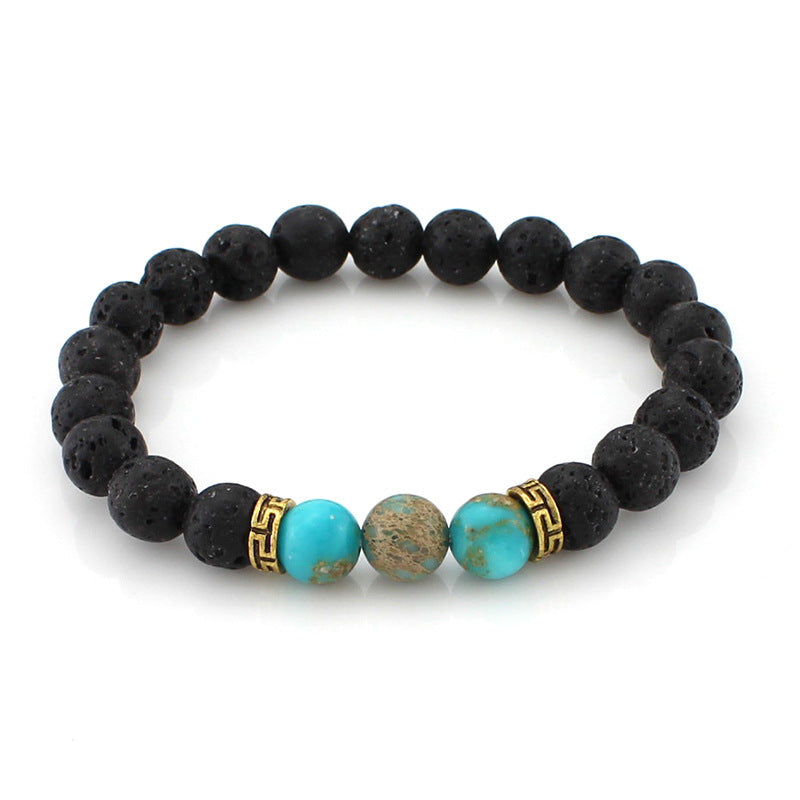 8 mm Lava Stone Beads Bracelet for Ladies