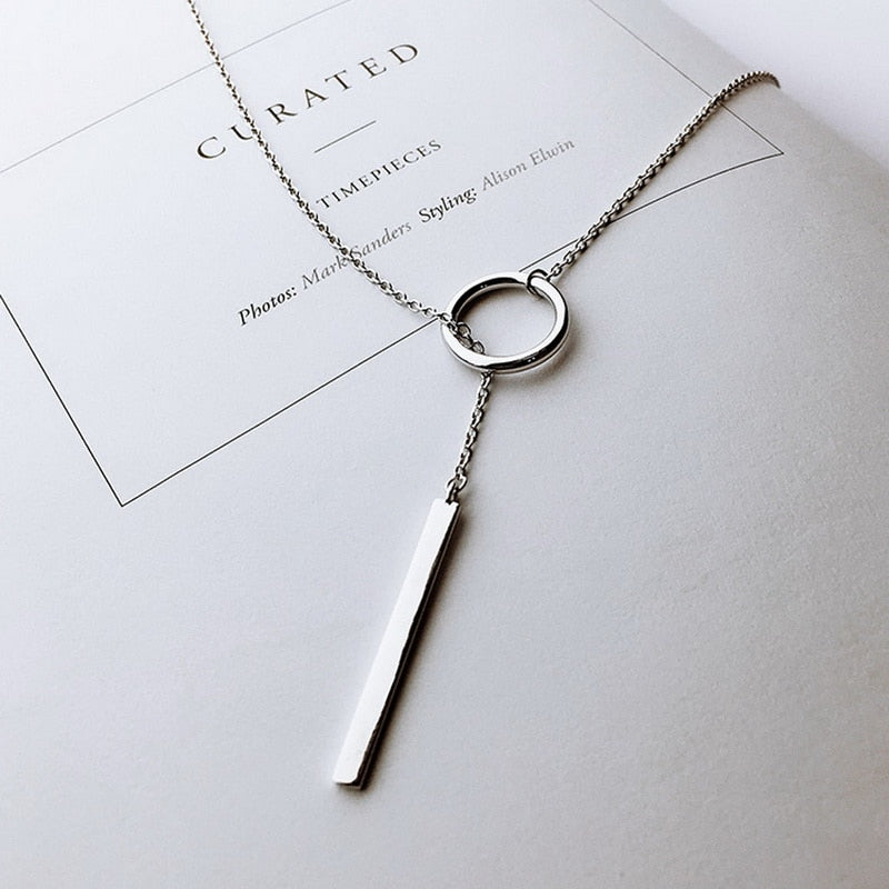 Collier vintage minimaliste en argent