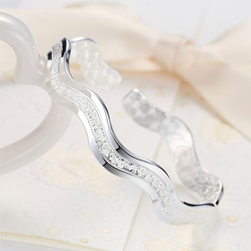 Bracelet "vague" en argent